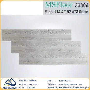 Sàn Nhựa Giả Gỗ Dán Keo MsFloor 33306 Dày 3mm