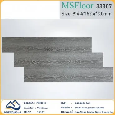 Sàn Nhựa Giả Gỗ Dán Keo MsFloor 33307 Dày 3mm