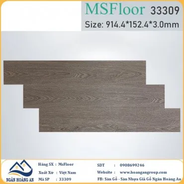 Sàn Nhựa Giả Gỗ Dán Keo MsFloor 33309 Dày 3mm