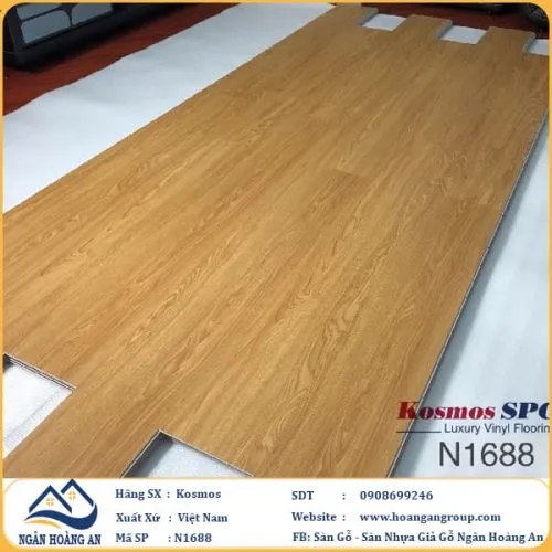 Sàn Nhựa Hèm Khoá Kosmos N1688 4mm