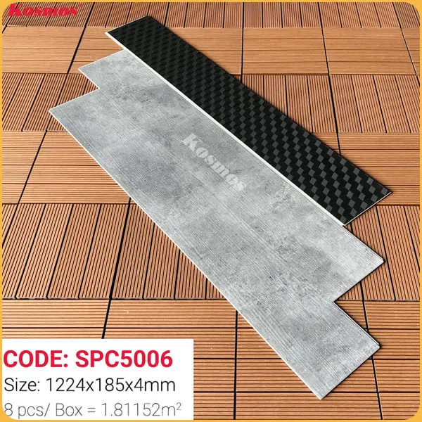 Sàn Nhựa Hèm Khóa Kosmos Có Đế Cao Su SPC5006