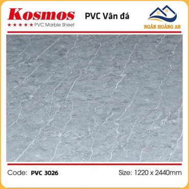 Tấm Nhựa Ốp Tường PVC Giả Vân Đá Kosmos PVC3026 Dày 3.2mm