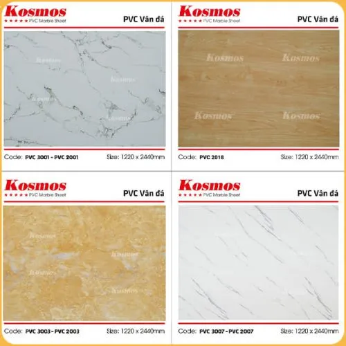 Tấm Nhựa Ốp Tường PVC Giả Vân Đá Kosmos Dày 2.8mm