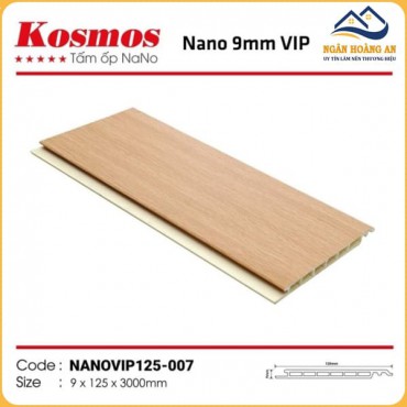 Tấm Nhựa Nano Ốp Tường Ốp Trần Giả Gỗ Kosmos NanoVip125-007