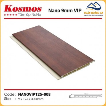 Tấm Nhựa Nano Ốp Tường Ốp Trần Giả Gỗ Kosmos NanoVip125-008