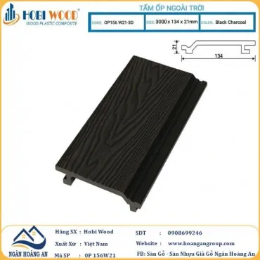 Tấm Ốp Gỗ Nhựa Ngoài Trời Hobi Wood OP156W30 Black Charcoa