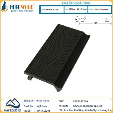Tấm Ốp Gỗ Nhựa Ngoài Trời Hobi Wood OP156W21 Black Charcoaw