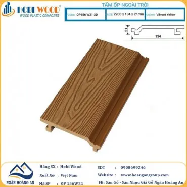 Tấm Ốp Gỗ Nhựa Ngoài Trời Hobi Wood OP156W21  Vibrant Yellow 