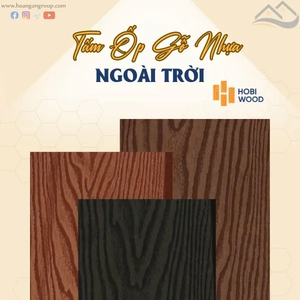 Tấm Ốp Gỗ Nhựa Ngoài Trời Hobi Wood Tấm Ốp Gỗ Nhựa Ngoài Trời Hobi Wood