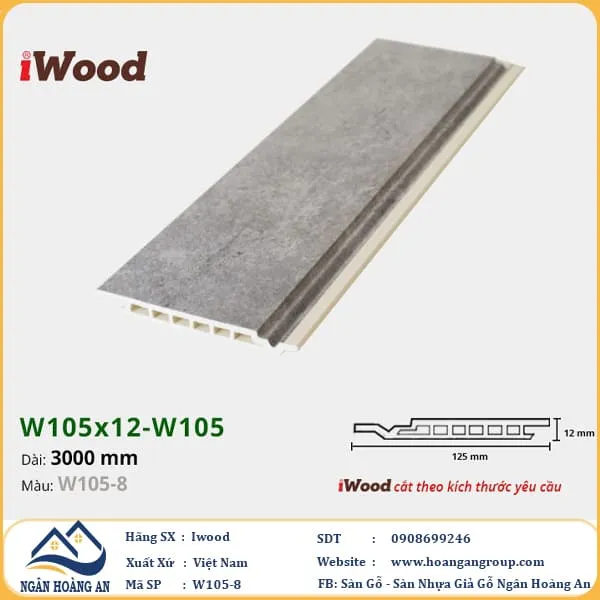 Tấm Nhựa Ốp Tường, Ốp Trần Nano Giả Bê Tông iWood