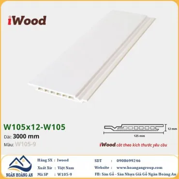 Tấm Ốp Tường Ốp Trần Nano Giả Gỗ Hèm U Iwood W105-9