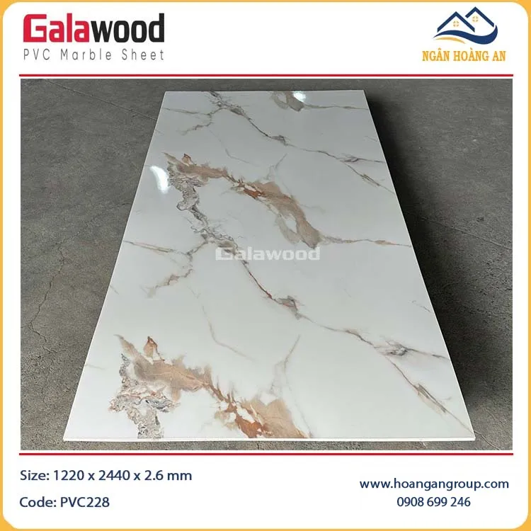Tấm Dán Tường Giả Đá PVC Galawood PVC228 Tấm Dán Tường Giả Đá PVC Galawood PVC228