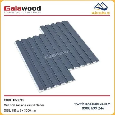 Tấm Lam Sóng Than Tre Vân Đơn Sắc Ánh Kim Xanh Đen Galawood G5S898