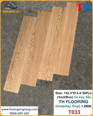 Tấm Lót Sàn Nhựa Giả Gỗ Tự Dán THFLoor TH033 Dày 1.8mm