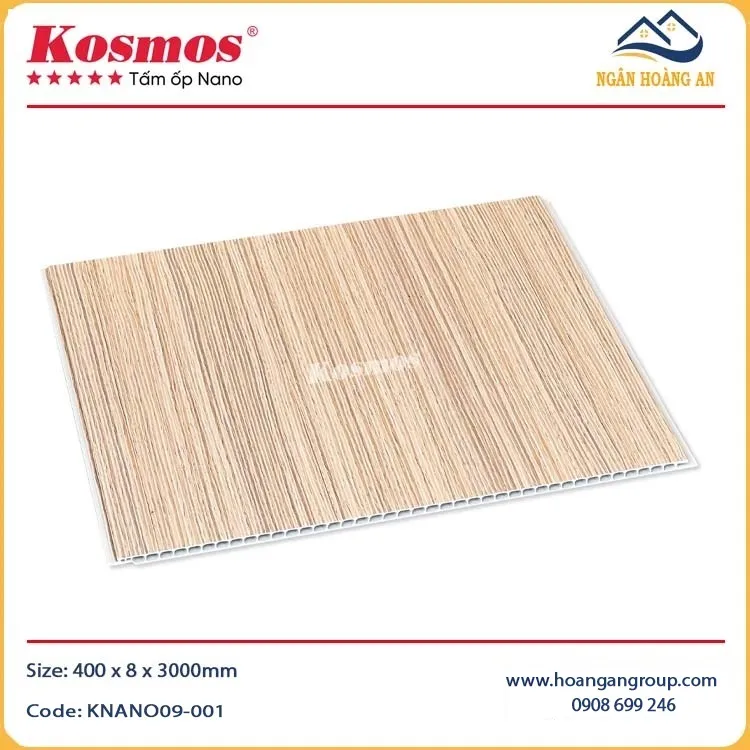 Tấm Ốp Nano Nhựa Giả Vân Gỗ Kosmos KNANO09-001