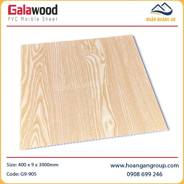 Tấm Nhựa Ốp Trần Nano Giả Gỗ Galawood G9-905