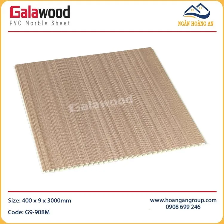 Tấm Nhựa Ốp Trần Nano Vân Gỗ Galawood G9-908M