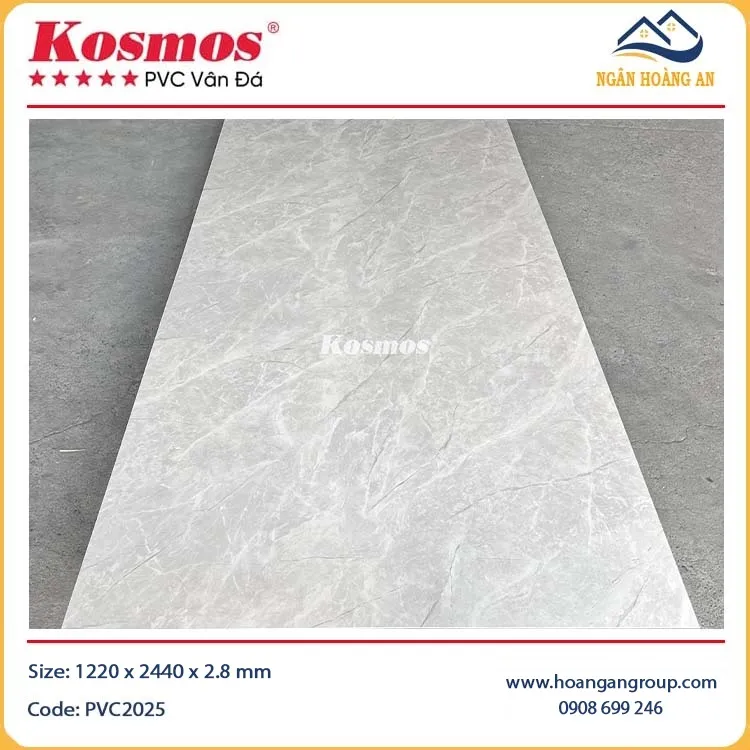 Tấm Nhựa Ốp Tường Giả Bê Tông Kosmos PVC2025 Tấm Nhựa Ốp Tường Giả Bê Tông Kosmos PVC2025