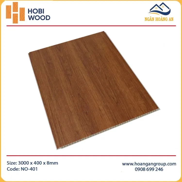 Tấm Nhựa Ốp Tường Nano Giả Gỗ HobiWood NO-401 Tấm Nhựa Ốp Tường Nano Giả Gỗ HobiWood NO-401