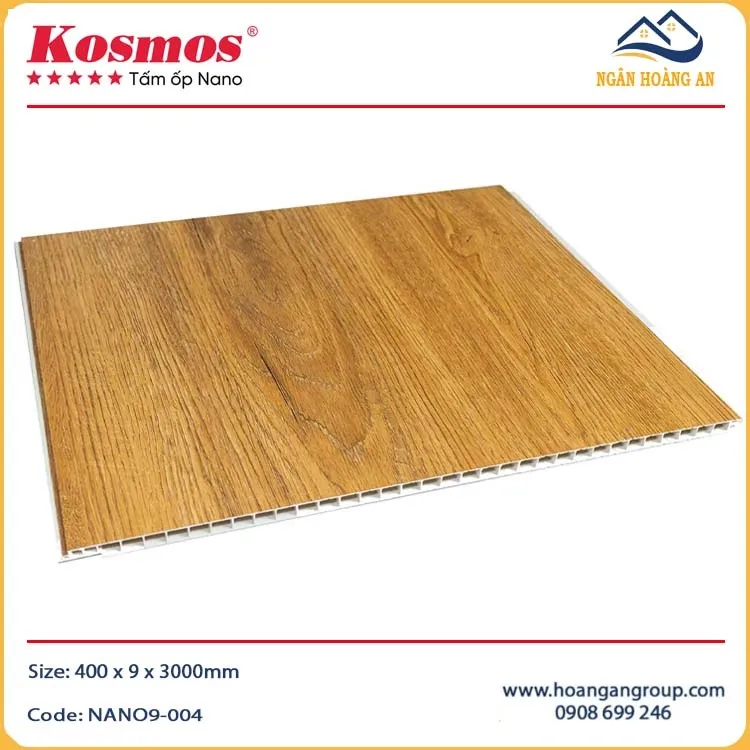 Nhựa Ốp Tường Nano Giả Gỗ Kosmos NANO09-004