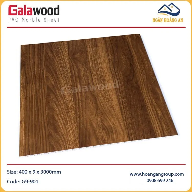 Tấm Nhựa Ốp Tường Nano Giả Vân Gỗ Galawood G9-901 Tấm Nhựa Ốp Tường Nano Giả Vân Gỗ Galawood G9-901