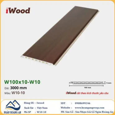 Tấm Nano Hèm V Giả Gỗ Ốp Tường Ốp Trần Iwood W10-10