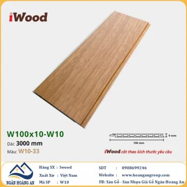 Tấm Nano Hèm V Giả Gỗ Ốp Tường Ốp Trần Iwood W10-33