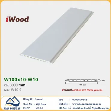 Tấm Nano Hèm V Giả Gỗ Ốp Tường Ốp Trần Iwood W10-9