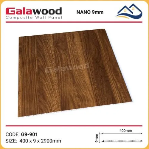 Tấm Nhựa Ốp Tường Ốp Trần Nano Giả Gỗ Galawood G9-901
