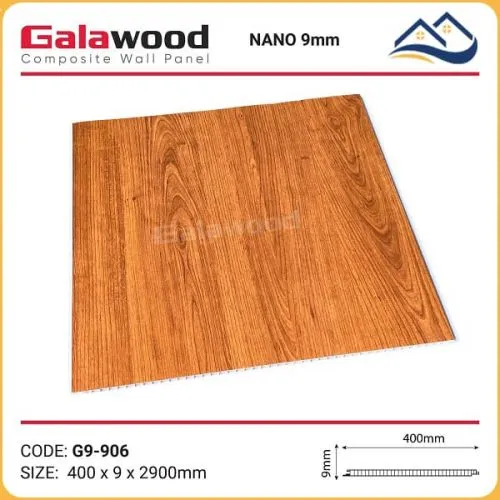 Tấm Nhựa Ốp Tường Ốp Trần Nano Giả Gỗ Galawood G9-906