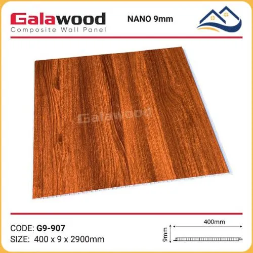 Tấm Nhựa Ốp Tường Ốp Trần Nano Giả Gỗ Galawood G9-907