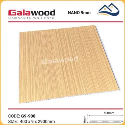 Tấm Nhựa Ốp Tường Ốp Trần Nano Giả Gỗ Galawood G9-908