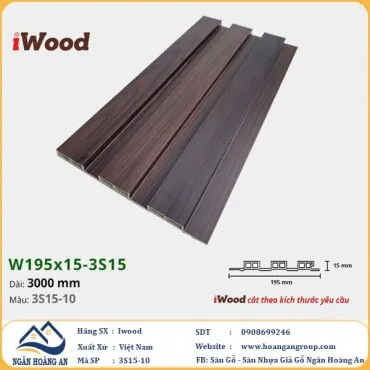 Lam 3 Sóng Nhựa Giả Gỗ Ốp Tường Ốp Trần Iwood 3S15-10