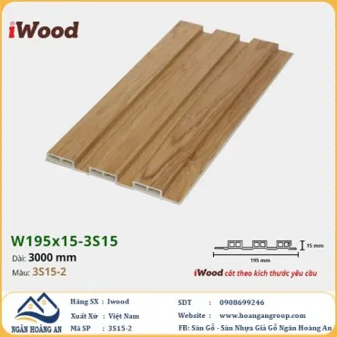 Lam 3 Sóng Nhựa Giả Gỗ Ốp Tường Ốp Trần Iwood 3S15-2