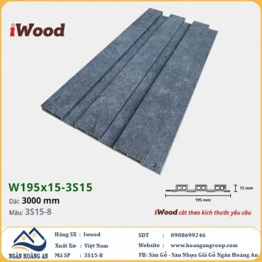 Lam 3 Sóng Nhựa Giả Gỗ Ốp Tường Ốp Trần Iwood 3S15-8