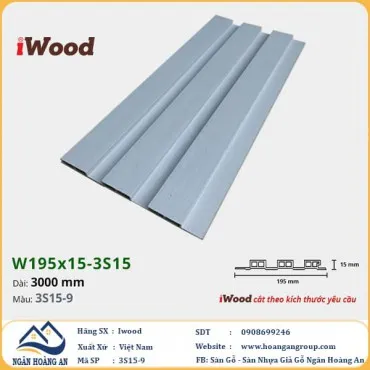 Lam 3 Sóng Nhựa Giả Gỗ Ốp Tường Ốp Trần Iwood 3S15-9