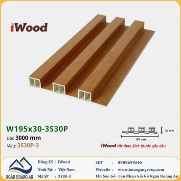 Lam 3 Sóng Cao Giả Gỗ Ốp Tường Ốp Trần Iwood 3S30P-3