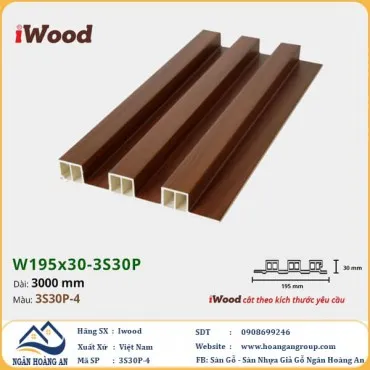 Lam 3 Sóng Cao Giả Gỗ Ốp Tường Ốp Trần Iwood 3S30P-4