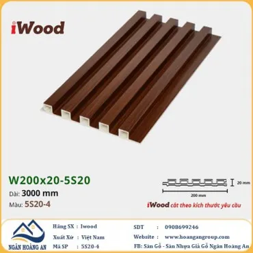 Lam 5 Sóng Nhựa Giả Gỗ Ốp Tường Ốp Trần Iwood 5S20-4