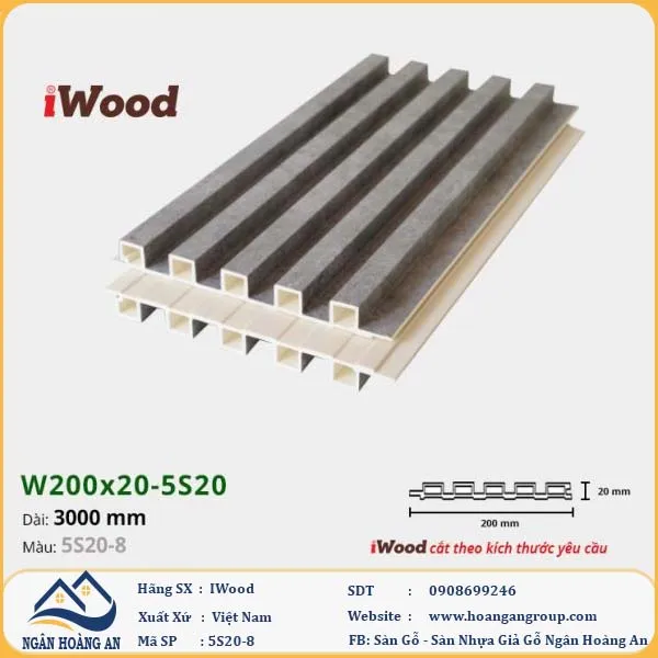 Tấm Ốp Lam Sóng Nhựa Giả Gỗ iWoood Tại Củ Chi TPHCM