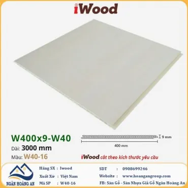Tấm Nhựa Ốp Tường Ốp Trần Nano Giả Gỗ Iwood W40-16
