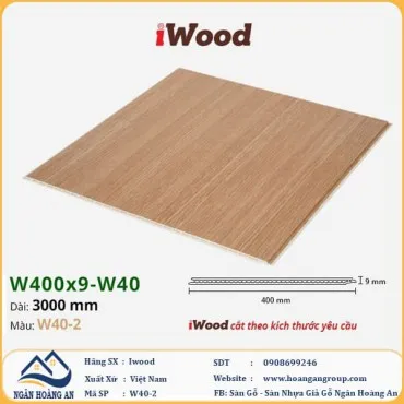 Tấm Nhựa Ốp Tường Ốp Trần Nano Giả Gỗ Iwood W40-2