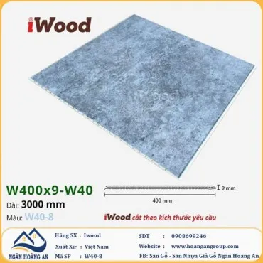 Tấm Nhựa Ốp Tường Ốp Trần Nano Giả Bê Tông Iwood W40-8