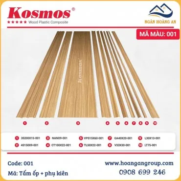 Tấm Ốp Và Phụ Kiện Kosmos Nhựa Giả Gỗ Màu 001