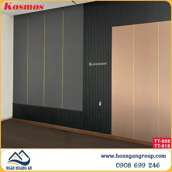 Tấm Ốp Đa Năng Sợi Than Tre Kosmos Kim Loại Pet TT-808