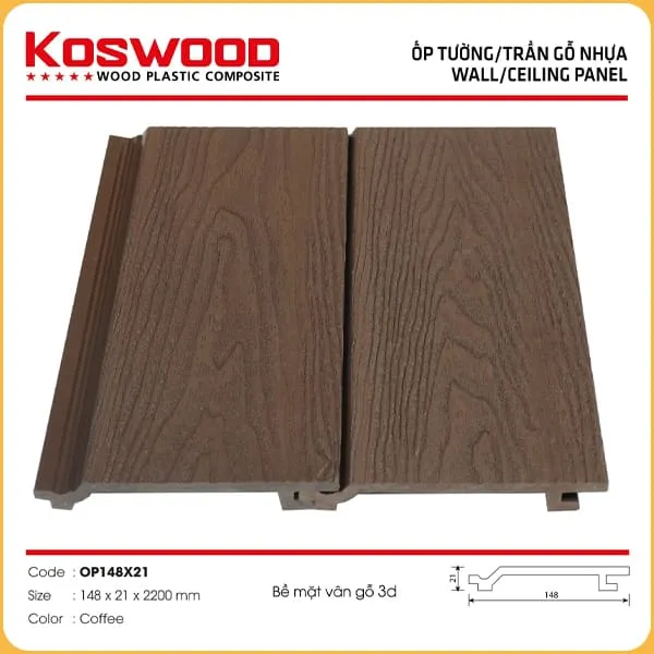 Tấm Ốp Gỗ Nhựa Ngoài Trời Kosmos