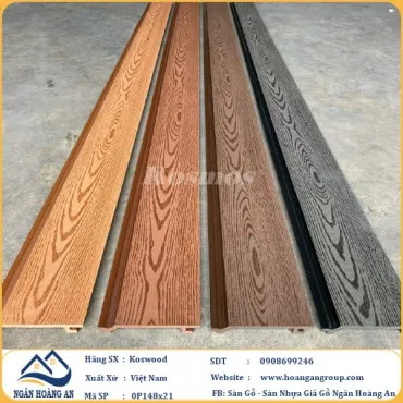 Tấm Ốp Gỗ Nhựa Ngoài Trời Kosmos OP148x21 Vân Gỗ