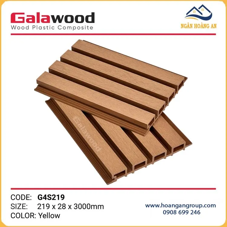 Tấm Ốp Lam Sóng Ngoài Trời Galawood G4S219 Yellow Tấm Ốp Lam Sóng Ngoài Trời Galawood G4S219 Yellow