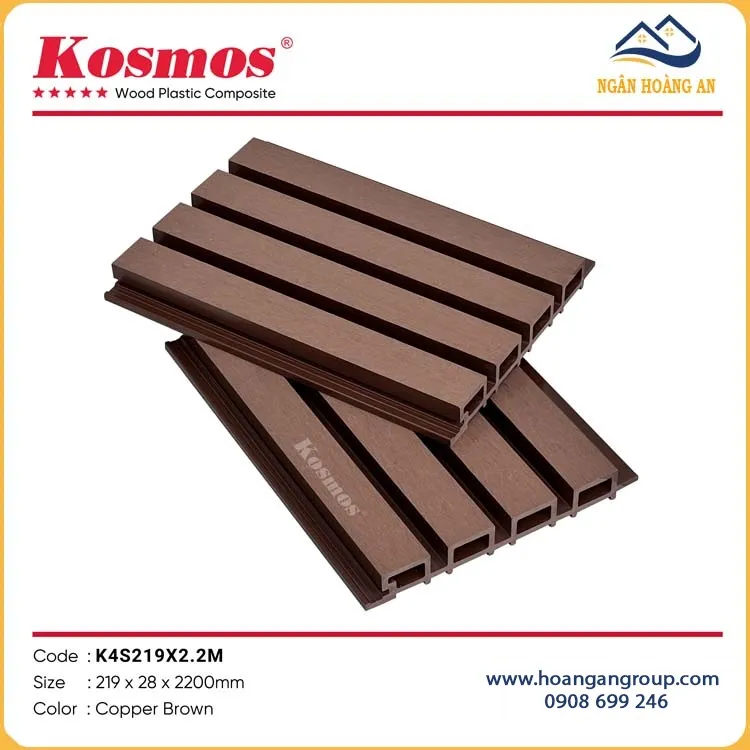 Tấm Ốp Lam Sóng Ngoài Trời Kosmos K4S219X2.2M Copper Brown Tấm Ốp Lam Sóng Ngoài Trời Kosmos K4S219X2.2M Copper Brown