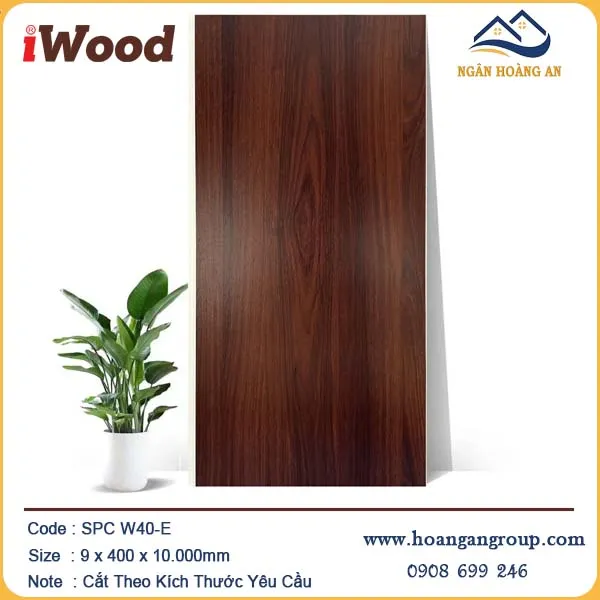 Tấm Nhựa Ốp Trần Nano Giả Gỗ iWood W40-E